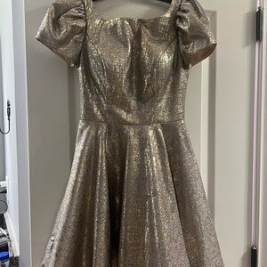 Elegant Gold Mini Dress